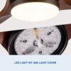 52" YUHAO Farmhouse Rustic  LED Ceiling Fan with Remote Control