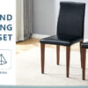 Two black PU dining chairs, simple and versatile, comfortable and accompanied. The exquisite and multifunctional dining chair has opened up a comfortable new experience. (2-piece set)