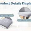 Four Light Gray Linen-Cotton dining chairs, simple and versatile, comfortable and accompanied. Exquisite and versatile dining chairs unlock a comfortable new experience.(Set of 4)