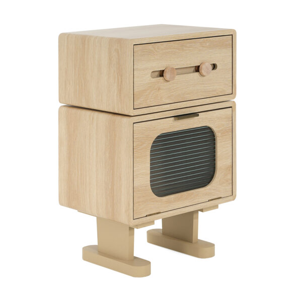 ee7ad6d7ece04a049154b75d3fc93beb_d33ef0aae60ba99e8fb9e9bfe32f27e5 MDF CREATIVE ROTATABLE ROBOT STORAGE SIDE TABLE, NATURAL COLOR