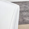 Table and chair set.31.5 Inch Elegant White Marble Pattern Round Dining Table - Suction Molding Annular Texture.Paired With 4 White PU Material High Resilience Dining Chairs.