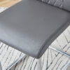 Table and chair set.63*31.4 Inch Luxurious Cold Jade Sintered Stone Dining Table Set- 4 Dark Gray High-quality PU Chairs With Arched Silver Metal Legs.Perfect For Dinner Room,Meeting Room,Kitchen,etc.