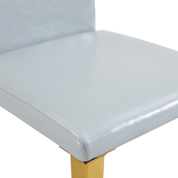 ef046dd1144341fbbc717da60983ebc7_3be6cc3f6fd2b97cc13f391e0a888640 Four Light Gray PU dining chairs, simple and versatile, comfortable and accompanied. Exquisite and versatile dining chairs unlock a comfortable new experience.(Set of 4)