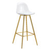 Modern and comfortable upholstered bar chairs, metal legs, small size bar chairs, suitable for part of the crowd, stylish design for dining room, kitchen, terrace and living room chairs.