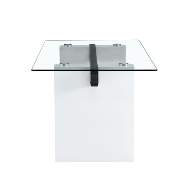 ef3eb59f6be440a5a1769d394a0cf6de_94f630d50547338c6210231dba6863e4 Large modern rectangular table with 0.4 inch patterned tabletop and large MDF table legs, suitable for kitchen, dining room, and living room 71 "* 35.4" * 30 "