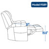 Dual Motor Heat Massage Infinite Position Up to 350 LBS Electric Power Lift Recliners with Power-Remote, Medium-firm and Heavy Duty, Beige