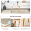 Imitation marble white sintered stone tabletop with rubber wooden legs, foldable computer desk, foldable office desk, suitable for restaurants, living rooms, terraces, kitchens