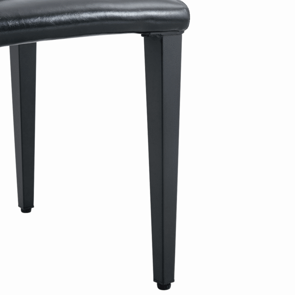 f0b7f078949f431faf92f2f595b4366d_09094afc182c14541553747f035a82e2 Table and chair set.71*35.4 inch White And Black Spliced Dining Table With Storage Function In The Middle Of The Table Legs.Paired With 6 Black PU Dining Chairs, Simple And Versatile.