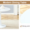 Table and chair set.Hourglass-Shaped Stable Small Round Table -31.9" * 31.9" With 2 Soft and Comfortable Light Gray PU Chair With Arched Metal Silver Leg.Create Your Exclusive Low-Key Luxury Space.