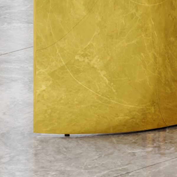 f15fd05b954d489d9ceb691bc43241cc_6f183bef81976ed77d04bdc09364d222 Modern minimalist dining table. White imitation marble glass sticker tabletop, golden table legs, stable and beautiful. Suitable for living room and dining room 63" *35.4" *30 DT-69