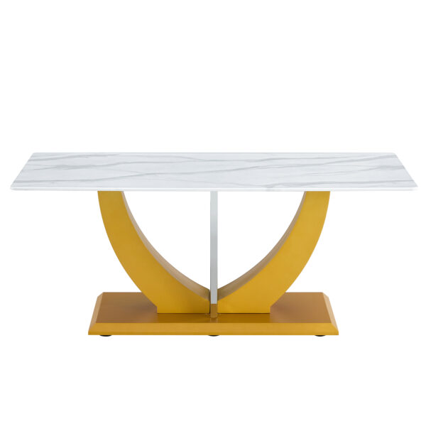 f1d33b3dc7f243d79f434382030e70b3_9fbd7225de5a10e65fb2c51ca9fa205e Coffee table.Modern minimalist Tempered glass with sticker desktop ,golden MDF legs and stainless steel decorative columns. Lightweight and easy to move. CT-907