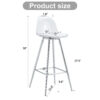 Modern and comfortable upholstered bar chairs, metal legs, small size bar chairs, suitable for part of the crowd, stylish design for dining room, kitchen, terrace and living room chairs.