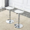 Modern minimalist bar chairs and bar stools. Can rotate 360 ° and adjust lifting. PET backrest and PU seats. Set of 2. Suitable for bars, restaurants, and front desk cashiers. W1151P172644