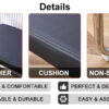 Black shoe changing bench silver metal legs,  sofa bench dining chair, suitable for bedroom fitting room, storage room, dining room, and living room. ST-005