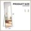 The 4th generation floor standing full-length mirror. wall mirror, bathroom makeup mirror, bedroom foyer, clothing store, wall mounted.    65 "* 23.2"