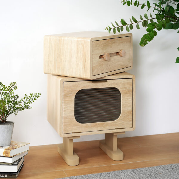 f2b58a4f22aa41ab8181b5de823c3f15_09a591a5fd57ffeb31d1d9033ee6e9b7 MDF CREATIVE ROTATABLE ROBOT STORAGE SIDE TABLE, NATURAL COLOR