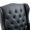 Executive Office Chair - High Back Reclining Comfortable Desk Chair - Ergonomic Design - Thick Padded Seat and Backrest - PU Leather Desk Chair with Smooth Glide Caster Wheels, 1 Pack Black