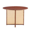 Chinese countryside retro solid wood round table, simple modern imitation rattan table, wooden table, desk. Suitable for dining room, living room, office