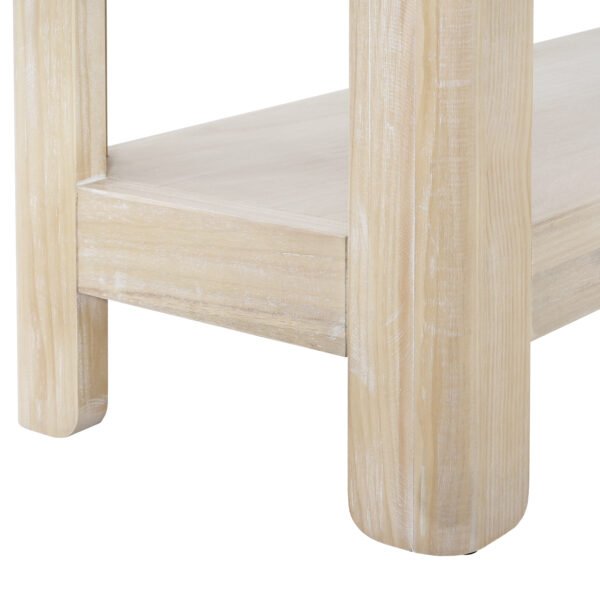 Mirod Modern Farmhouse Console Table,Elegant Minimalist Design with Premium Wood Veneer and Rounded Corners
