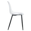Modern minimalist transparent dining chair, plastic chair, armless crystal chair, Nordic creative makeup stool, negotiation chair, set of 4 pieces, black metal legs,TW-1200