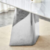 63"x31.5x30" Luxurious Snow Mountain Stone Sintered Stone Dining Table with Silver Stainless Steel Butterfly Legs.The tabletop is designed to be scratch and heat resistant.