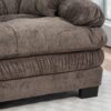Two-seat Sectional Sofa Modular Deep Seat Sofa Couch Chenille Sofa Sleeper Comfy Upholstered Furniture for Living Room Apartment Studio Office-Gray