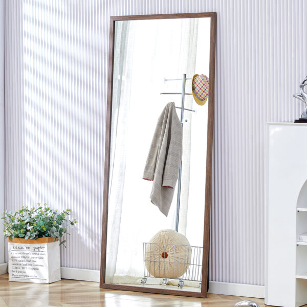 f4ad55bcf4f44c31a389e9def5cc7023_20240315_54039abefc9fc3a7e6bada7d4d504393 Fourth generation solid wood frame full-length mirror, dressing mirror, bedroom porch, decorative mirror, clothing store, floor standing large mirror, wall mounted. 71 "* 31.5"