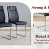 Table and chair set.63*31.4 Inch Pandora Patterned Sintered Stone Dining Table Set - 6 Black Chairs With Silver Metal Legs.Modern Light Luxury.Perfect For Dinner Room,Meeting Room,Kitchen,etc.