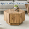 Simple and Practical! MDF material hexagonal coffee table with drawers.Made of high-quality materials,Adopting a unique hexagonal design,simple and elegant without losing personality.