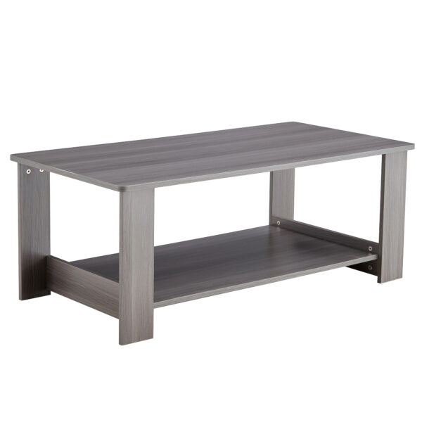 f57f6f66222c49e39ad9f87e729a2a0e_20231022_94fdbcebb2c6299fa3c0183ca3700904 A modern and practical gray textured coffee table,tea table.Double layered coffee table made of MDF material,. Suitable for living room,bedroom and study room. 43.3"*21.6"*16.5" CT-16