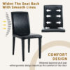 Table and chair set.79"x31.5" Inch Tempered Glass Tabletop With X-shaped Black Metal Table Legs,Wood Grain Textured MDF Crossbeam.Paired With 10 Black PU Dining Chairs, Simple And Versatile.