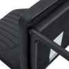Luxury Simple Chair - Set of 6 BLACK PU Material High Resilience Dining Chair with Metal Black Leg.The Chair Back Has a Vertical Stripe Design With Smooth And Uniform Lines.