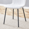 Luxury Minimalist Chairs - A set of 4 high quality dining chairs with black metal legs. The integral metal leg structure is suitable for various interior decoration styles.