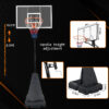 Portable Basketball Hoop for Youth Adults & Professional Match,Adjustable Height 8.04 ft to 10.01 ft,44 inch Backboard with Rebound System, Indoor/Outdoor Basketball Goal with Rebound Board and Wheels