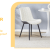 Extended Seat Cushion PU Dining Chair Set - Four Pieces.Smooth line design.Can integrate well into various modern home decoration styles.White and Dark Gray Splicing Colors.