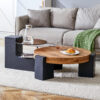 The detachable double-decker coffee table, the stylish design is more precious, and the detachable design can make the use of space more flexible and suitable for various scenes.