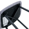 Luxury Simple Chair - Set of 4 Light Gray Linen-Cotton Material High Resilience Dining Chair with Metal Black Leg.Integral metal leg architecture,Suitable for various interior decoration styles.