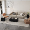 Harmonious Black Marble Texture MDF Coffee Table Set - A Choice for Modern Home Harmony.Black Marble Texture Sticker,Density Board Sticker,MDF.