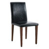 Two black PU dining chairs, simple and versatile, comfortable and accompanied. The exquisite and multifunctional dining chair has opened up a comfortable new experience. (2-piece set)