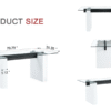 Large modern rectangular table with 0.4 inch patterned tabletop and large MDF table legs, suitable for kitchen, dining room, and living room 71 "* 35.4" * 30 "