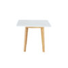 White sintered stone tabletop with rubber wooden legs, foldable computer desk, foldable office desk, suitable for restaurants, living rooms, terraces, kitchens
