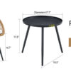 Modern 3-Piece Set: 17.7" Anti-Spill Round Coffee Table + 2 Rattan Swivel Chairs, Outdoor Patio Furniture for Tea Time.Suitable for Various Outdoor Venues.3-piece Set Packaged As A Single Package.