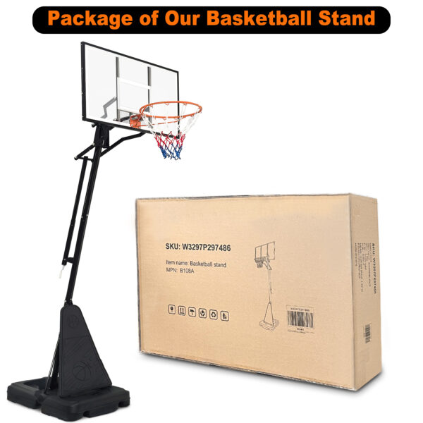 f861385acb384a4697d4c3f7db0a5111_d95233d7f9fd32116e48f1345a3ea115 Portable Basketball Hoop for Youth Adults & Professional Match,Adjustable Height 8.04 ft to 10.01 ft,44 inch Backboard with Rebound System, Indoor/Outdoor Basketball Goal with Rebound Board and Wheels