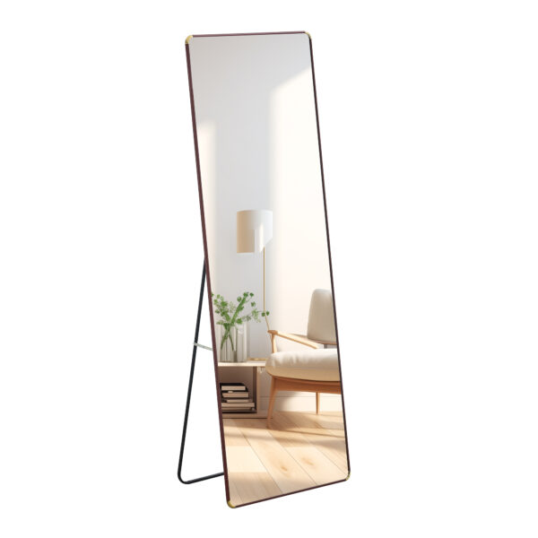The 4th generation floor standing full-length mirror. wall mirror, bathroom makeup mirror, bedroom foyer, clothing store, wall mounted.    65 "* 23.2"