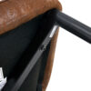 Brown Suede-like Velvet Dining Chair Set (Two-Pack)Black Metal legs,dinning chairs,brown.