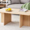 A modern and practical wood colored coffee table. The coffee table is made of medium density fiberboard material and is suitable for living rooms, bedrooms, and study rooms. CT-2O