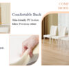 55"x31.5"Cream-Style White MDF Dining Table Set with 4 Armless Chairs.MDF Tabletop and metal legs.The backrest of the dining chair has a vertical line design.Adding a warm atmosphere to your family.