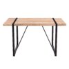 Rustic Industrial Rectangular Wood Dining Table For 4-6 Person, With 1.5" Thick Engineered Wood color Tabletop and Black Metal Legs,Desk For Kitchen Dining Living Room, 55.1" x 31.4"x 29.9"1529W115172