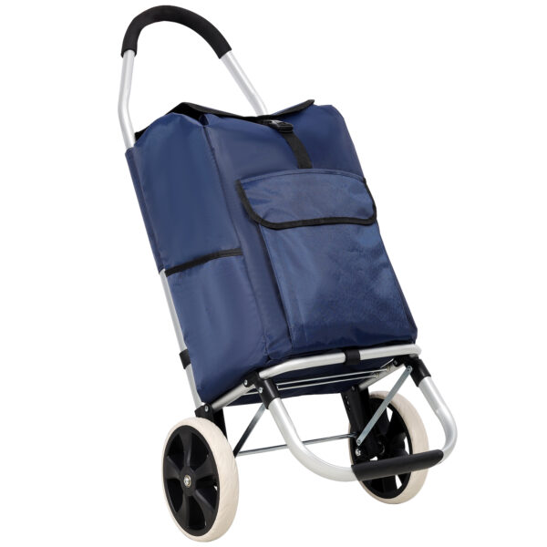 f9f3c649d5604a898169fa8615d86df1_ebcfa38336e13f622194aeccdaaa671f Shopping Trolley with Wheels,Trolley Black Foldable Shopping Cart,Removable Shopping Oxford Waterproof Bag,Blue