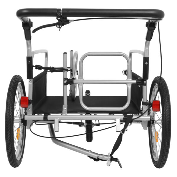 faae735b58d144bcb2e319206288beb5_38d4291ab96429c592a75458e98fe49e 3-in-1 Heavy-Duty Bike Cargo Trailer – E-Bike Compatible Steel Frame, 110lb Capacity, Convertible Stroller & Pull Cart w/Suspension, 20" Wheels & Accessories